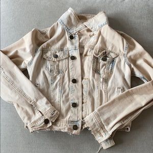 Free people super distressed jean jacket
